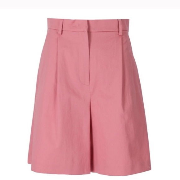 Weekend Max Mara Ecuba Cotton & Linen Bermuda Shorts Pink Size 6!